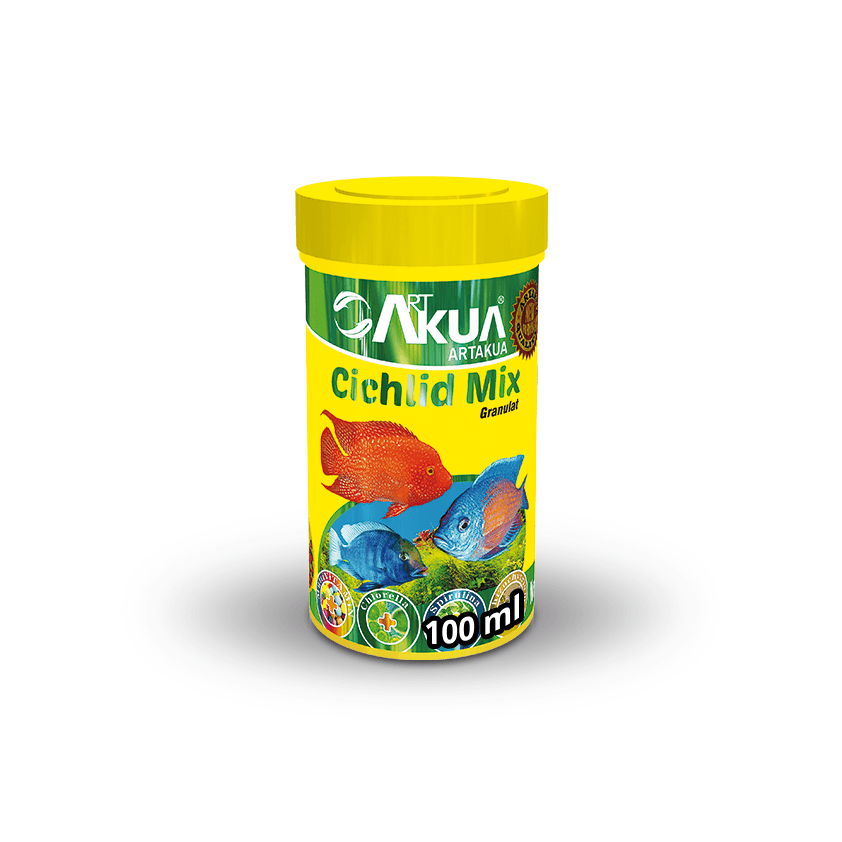 Art Akua Cichlid Mix Renk ve Büyüme Destekli Granül Yem - 100 ml / 40 gr