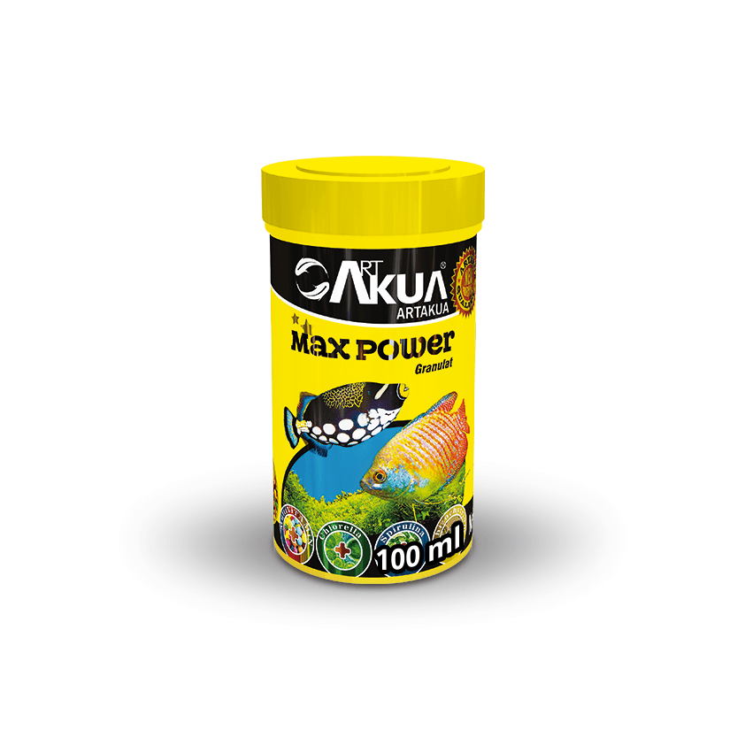 Art Akua Max Power Renk ve Enerji Arttırıcı Granül Balık Yemi - 100 ml / 40 gr
