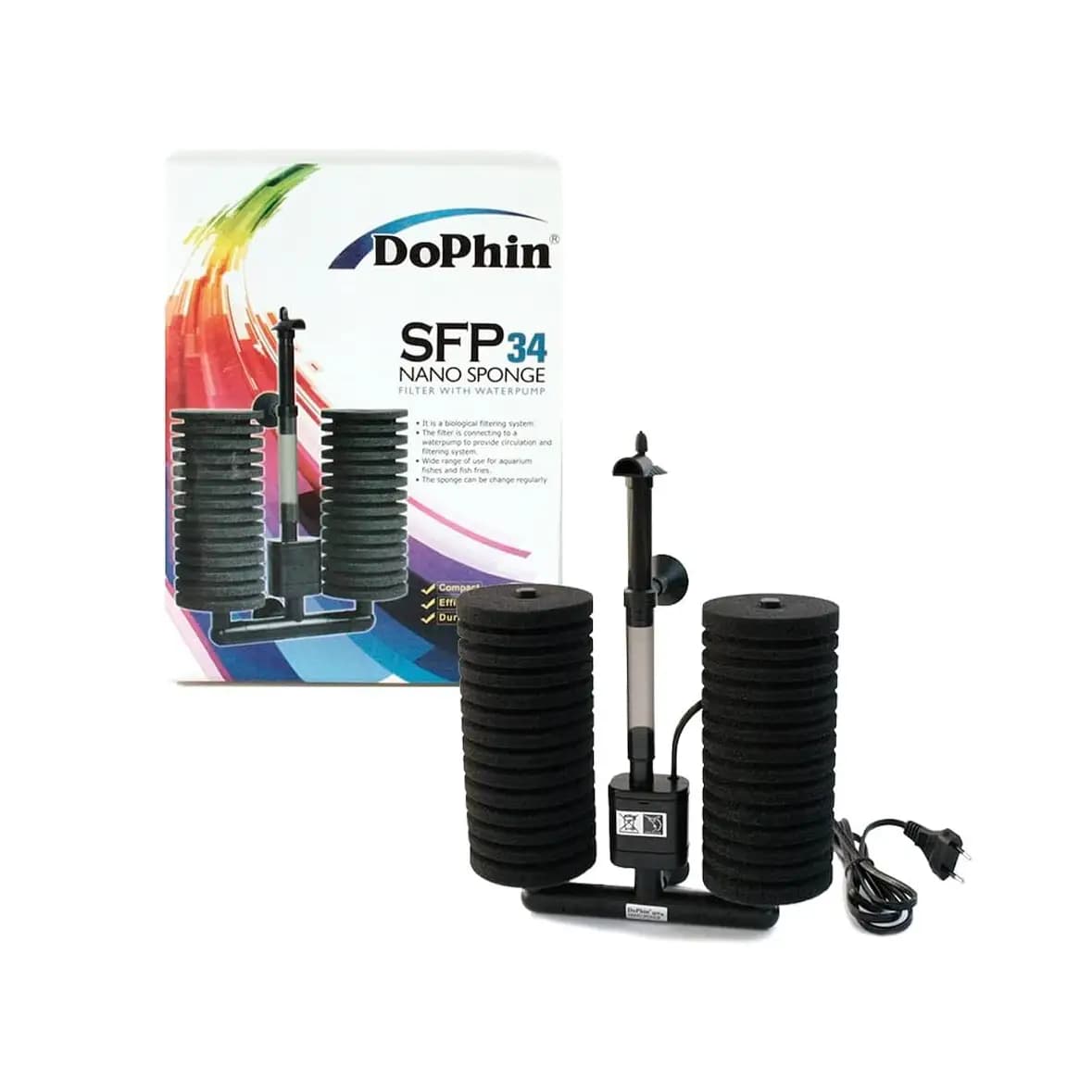 Dophin SFP-34 Kendinden Motorlu Pipo Filtre (Çift Süngerli)