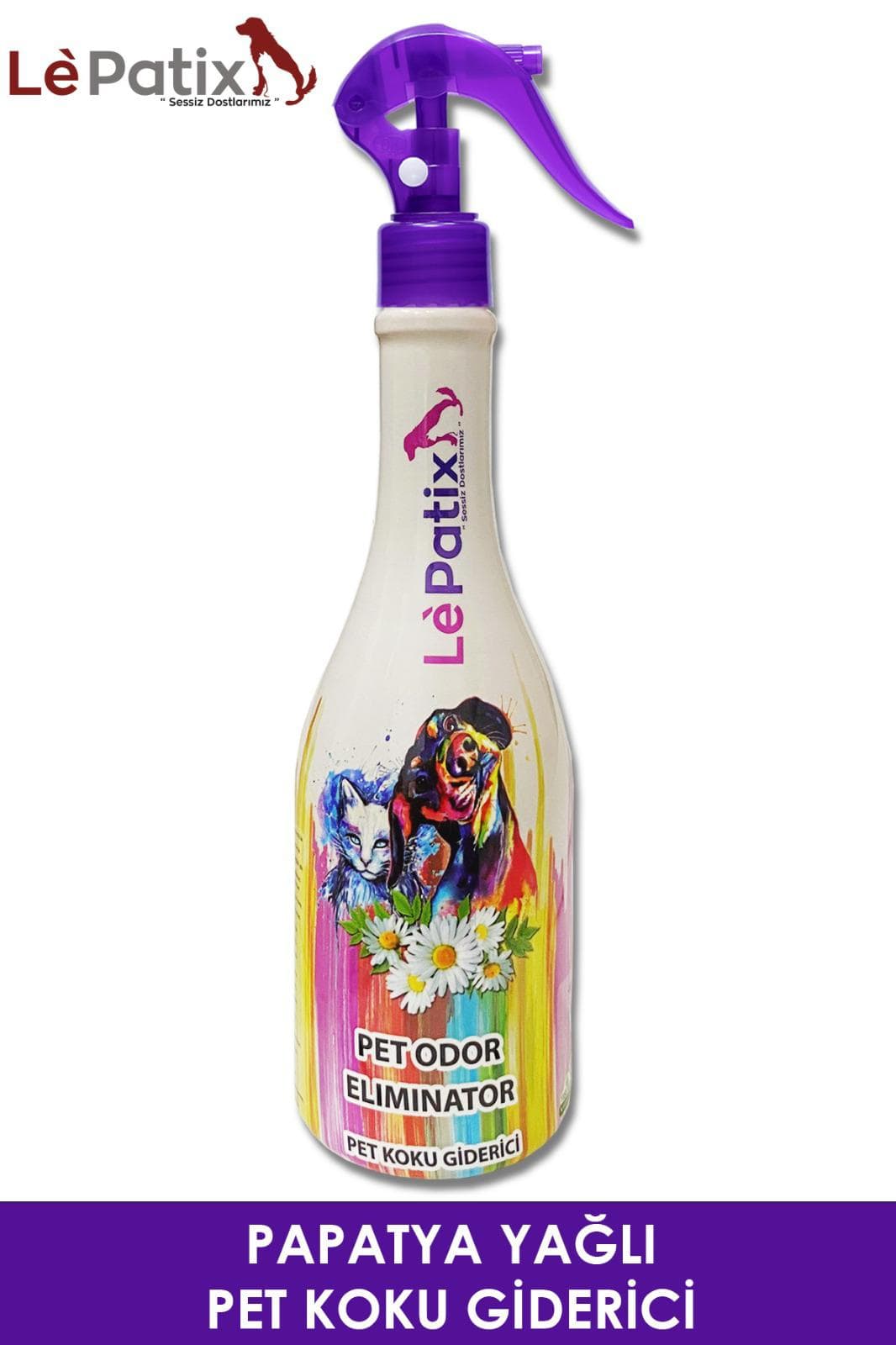Le Patix Cat & Dog Papatya Yağlı ve E Vitaminli Pet Koku Giderici Sprey - 400 ml