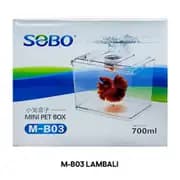 Sobo M-B03 Lambalı ve Filtreli Beta Akvaryumu 16x12x16 cm