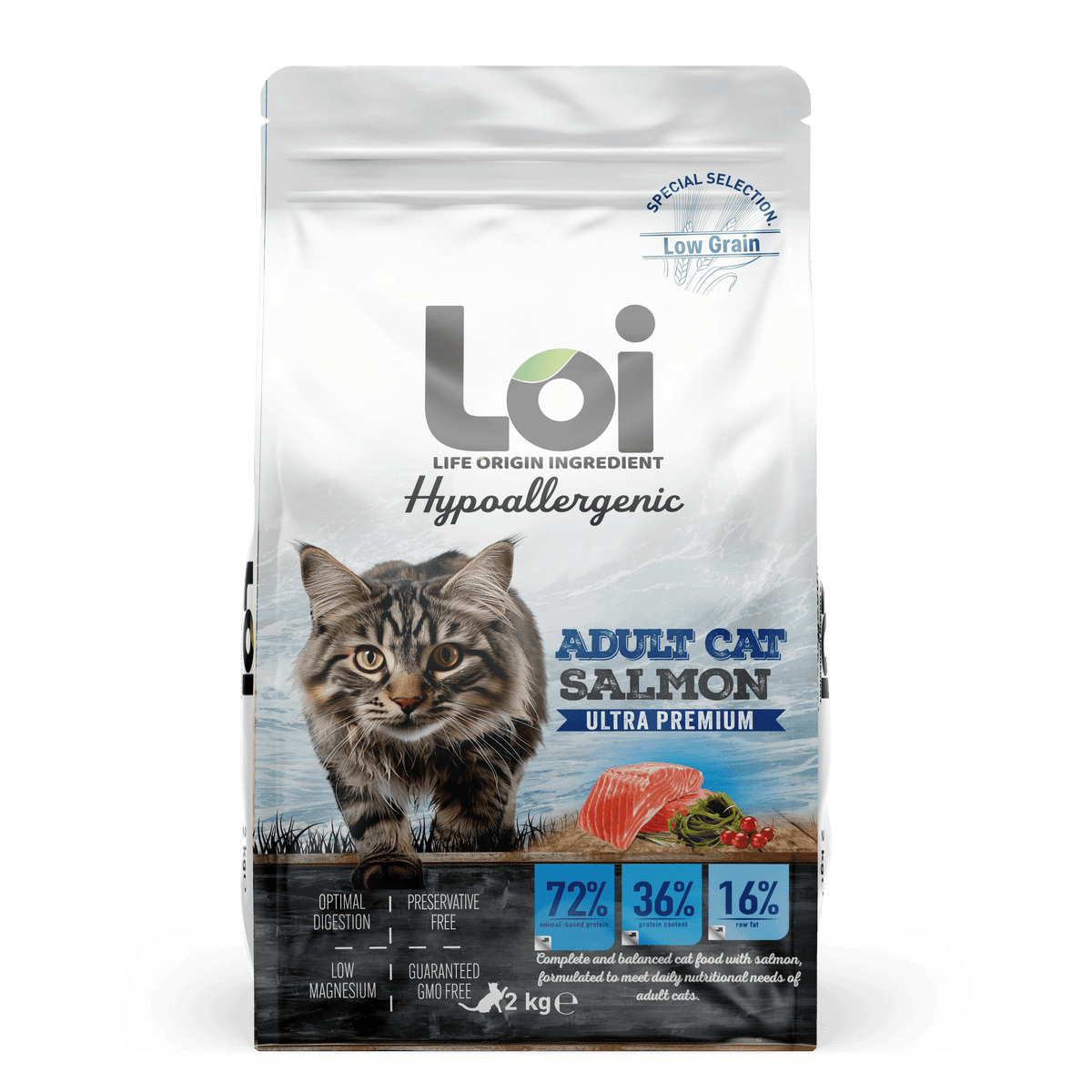 Loi Hipoalerjenik Somonlu Kedi Maması 2 Kg