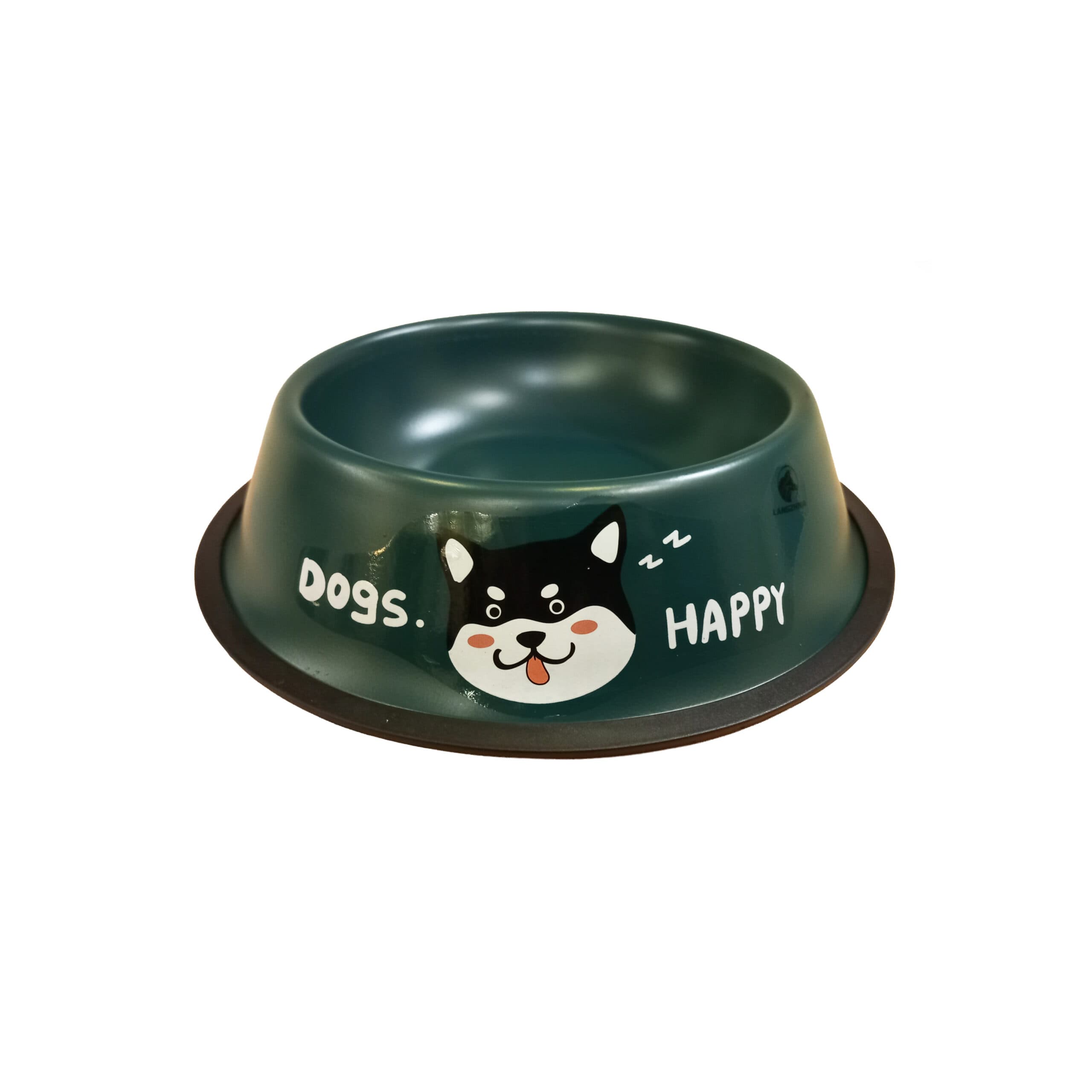 Renkli Paslanmaz Çelik Kaymaz Tabanlı Kedi ve Köpek Mama ve Su Kabı 18 cm - Yeşil