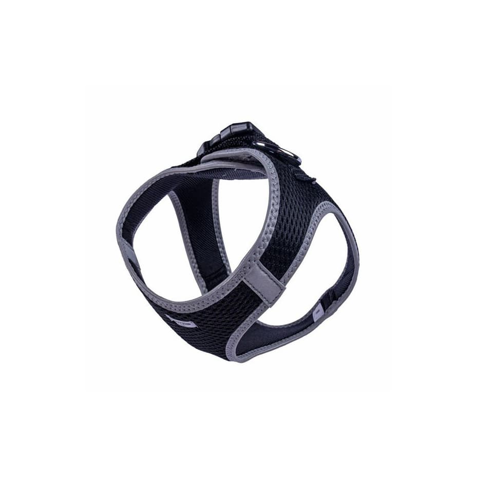 Doggie Havalı Dokuma Reflektörlü Siyah Küçük Irk Köpek Göğüs Tasması Medium (38-44 cm)