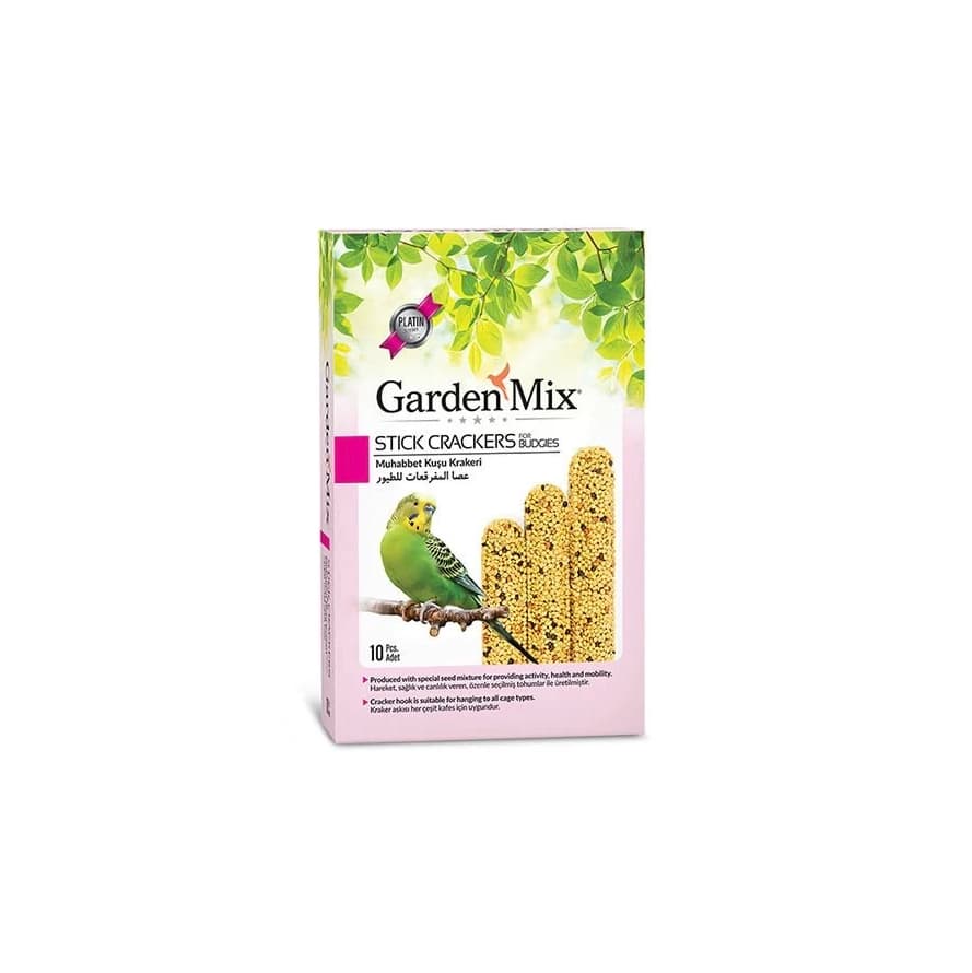 Garden Mix Platin Muhabbet Kuşu Krakeri 10'lu Eko Paket - Vitaminli ve Meyveli