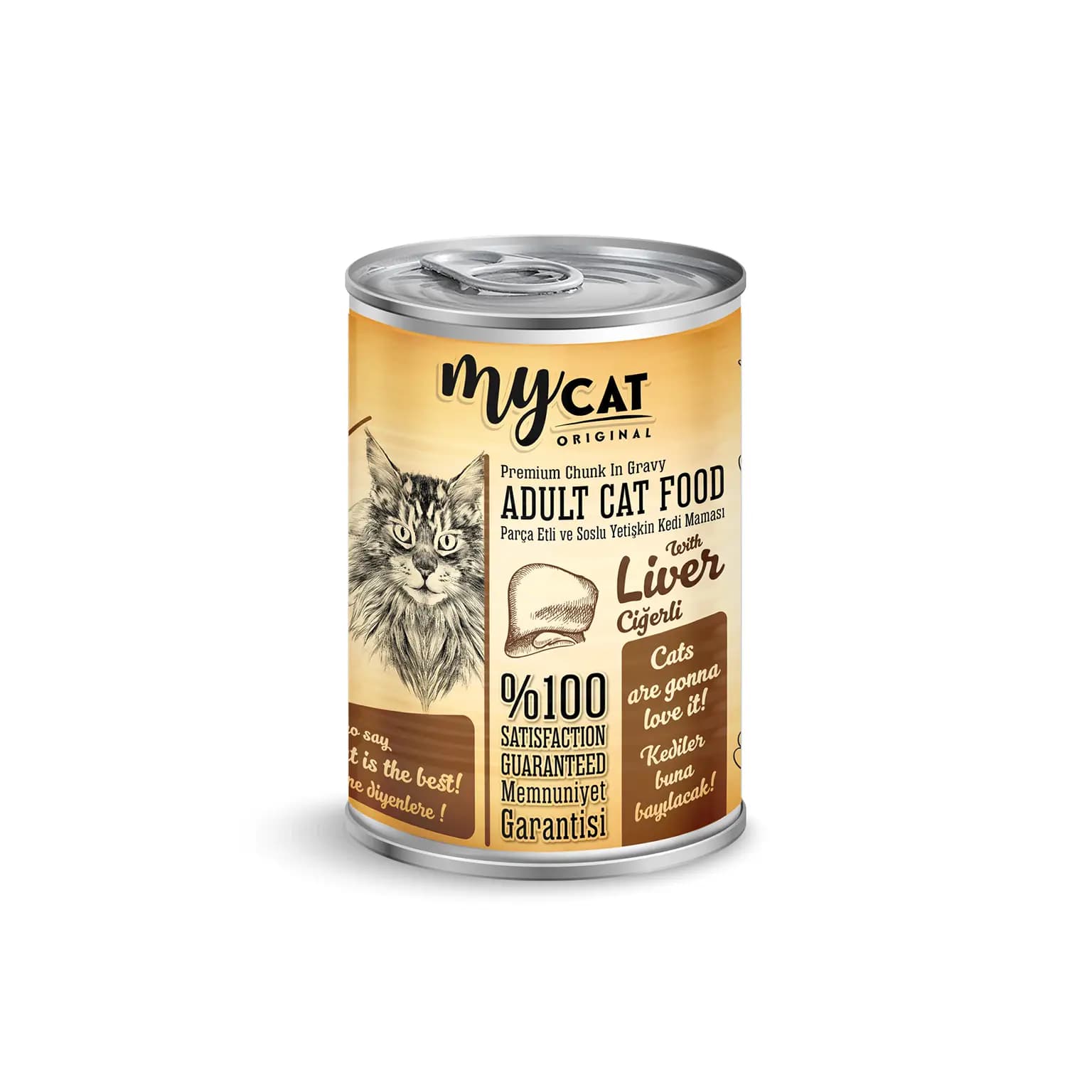 MyCat Original Ciğer Parça Etli Soslu Yetişkin Kedi Konservesi - 400 gr