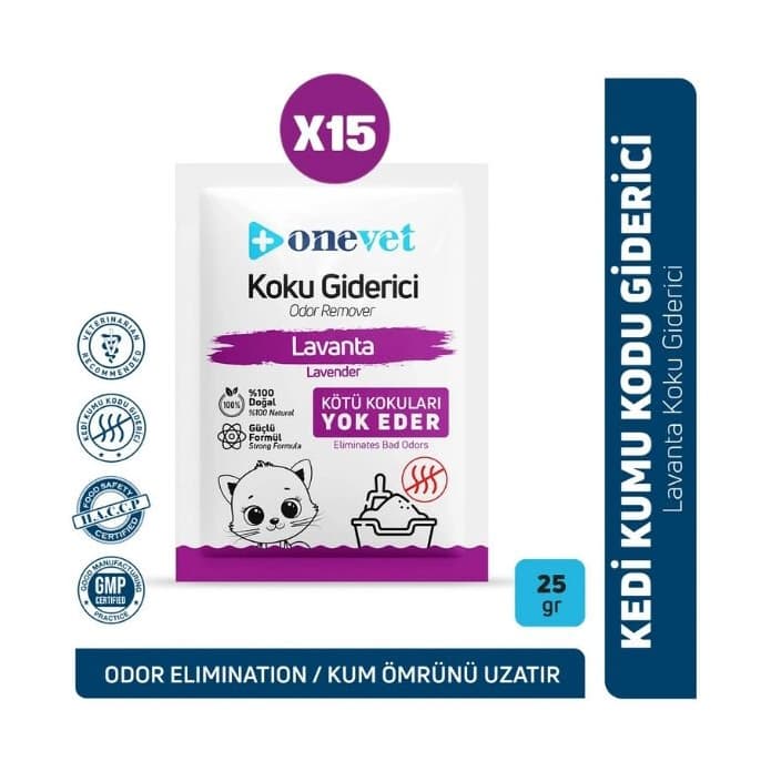 OneVet Lavanta Kokulu Kedi Kumu Koku Giderici - 25 Gr