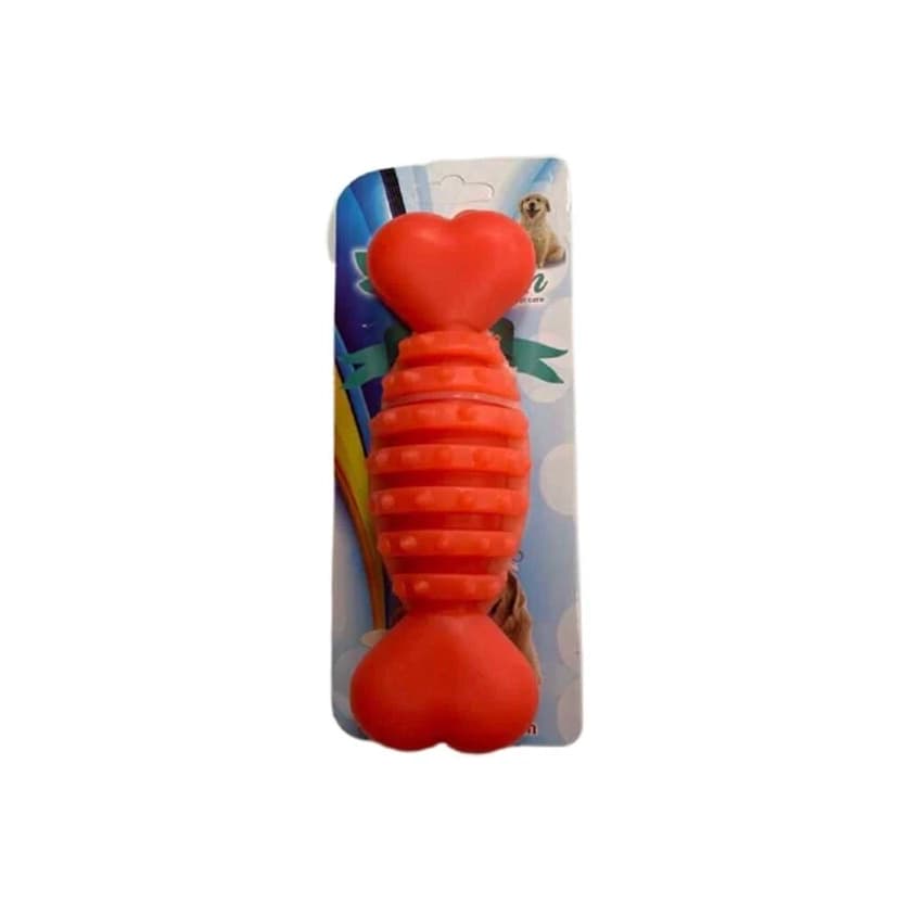 Petzz Termoplastik Dikenli Halter Kemik Köpek Oyuncağı XLarge 19 cm - Dayanıklı ve Diş Dostu - Sarı