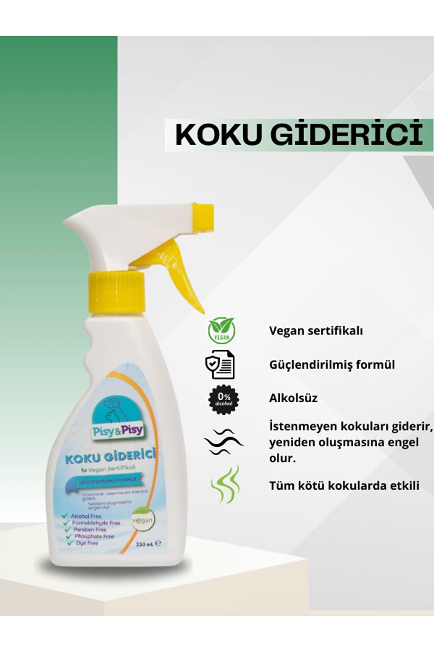 Pisy & Pisy Vegan Sertifikalı Evcil Hayvan Koku Giderici Sprey 250 ml