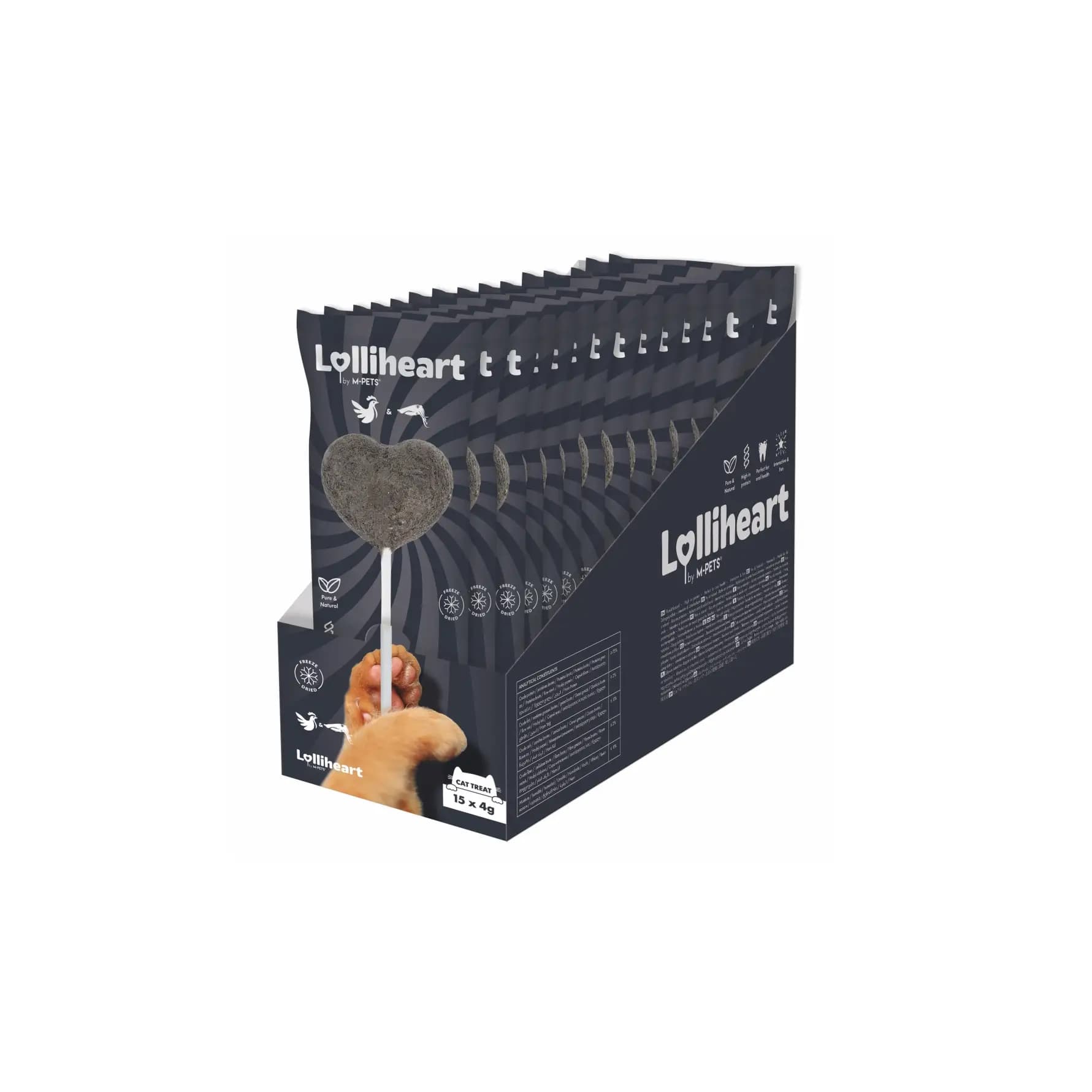 M-PETS Lolliheart Tavuklu ve Mürekkep Balıklı Lolipop Kedi Ödül Maması 4 GR x 1 Adet