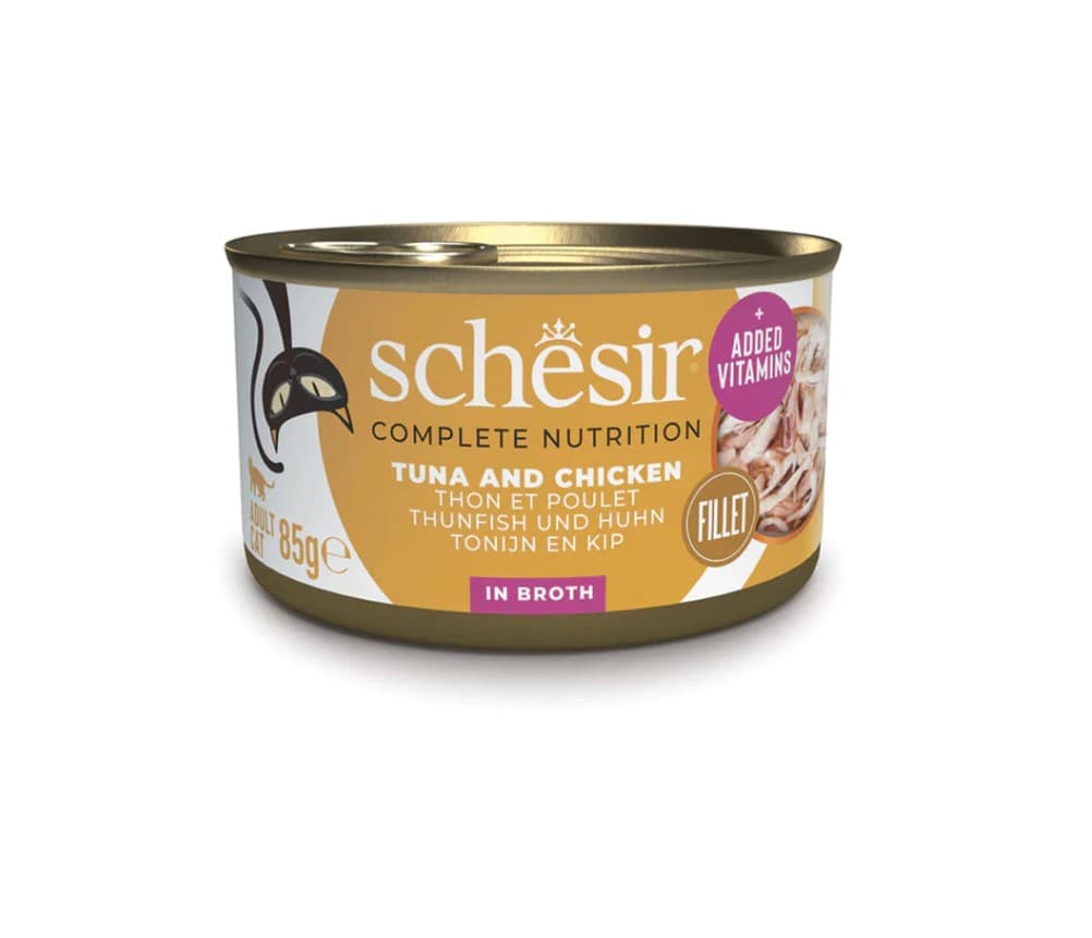 Schesir Suda Pişirilmiş Ton Balıklı ve Tavuklu Kedi Konservesi 85 gr