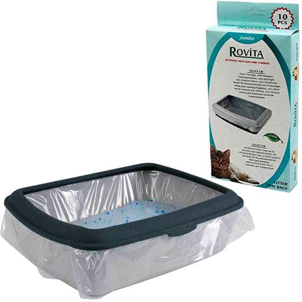 Rovita Dayanıklı Kedi Kum Kabı Torbası 55x43 cm (10'lu Paket)