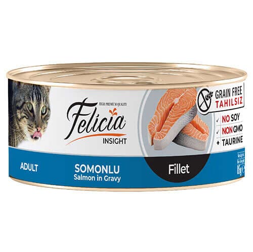 Felicia Insight Somon Balıklı Fileto Tahılsız Kedi Konservesi 85 gr