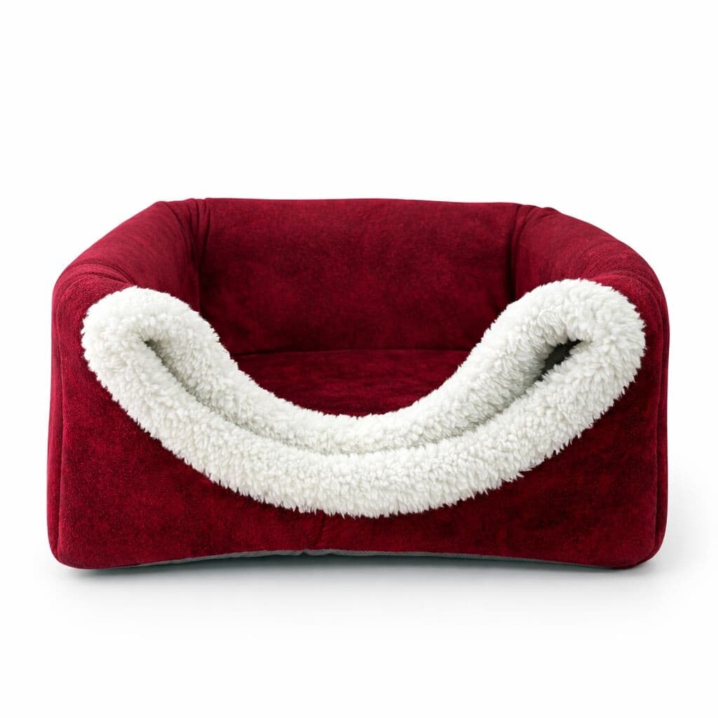 Petpretty Comfort 3 Fonksiyonlu Kırmızı Kedi ve Küçük Irk Köpek Yatağı 42x42x23 cm