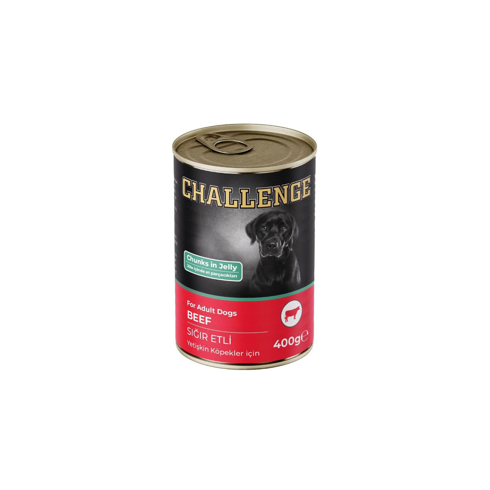 Challenge Sığır Etli Jöle İçinde Yetişkin Köpek Konservesi 400 GR