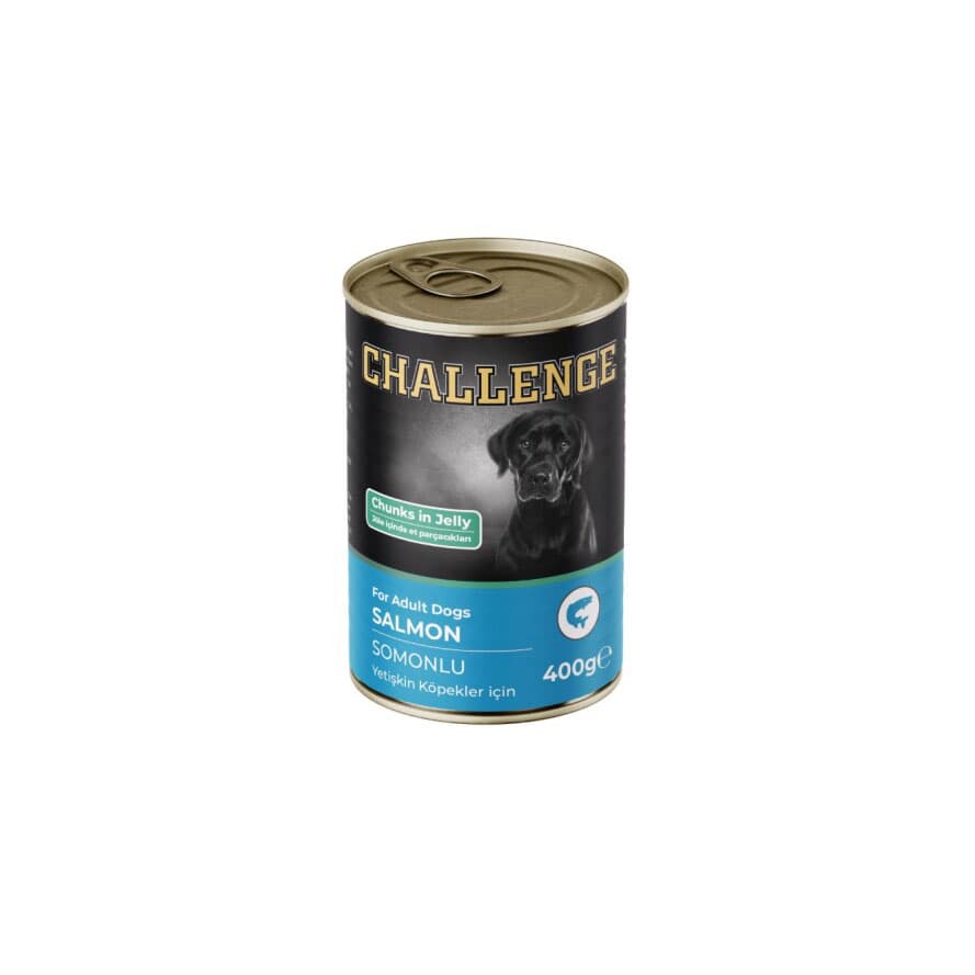 Challenge Jöle İçinde Somonlu Yetişkin Köpek Konservesi 400 GR