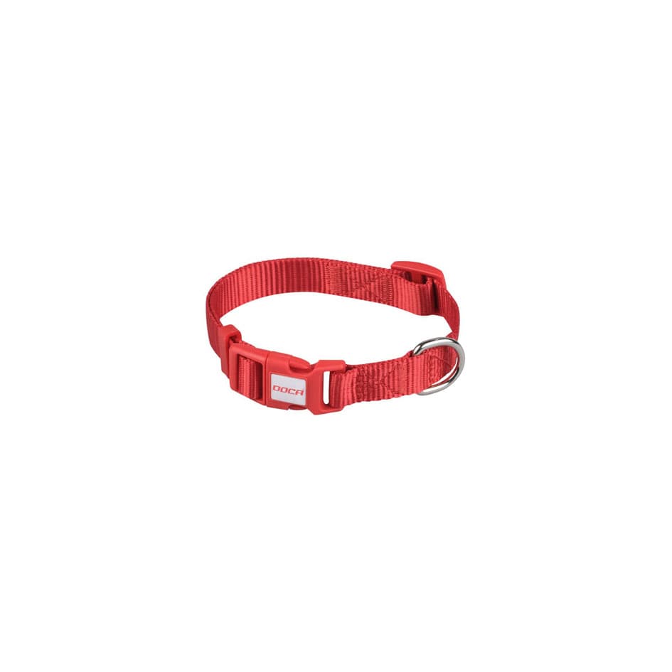 DOCA Kırmızı Dokuma Klipsli Large Köpek Boyun Tasması (40-65 cm)