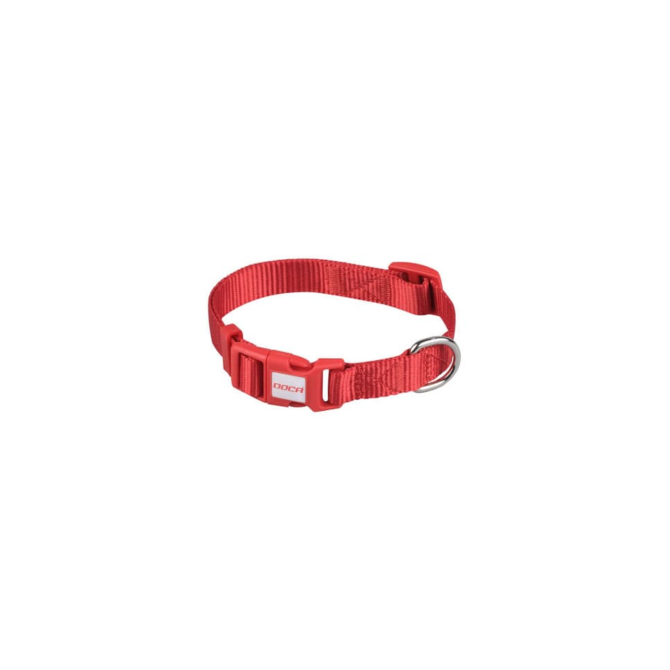 DOCA Kırmızı Dokuma Klipsli Small Köpek Boyun Tasması (26-40 cm)