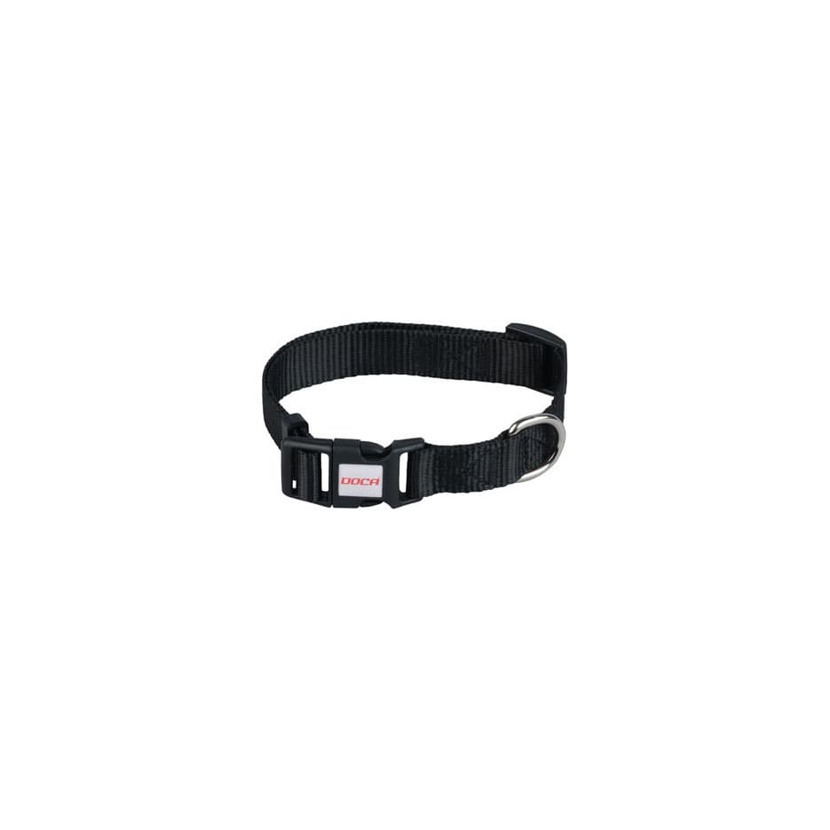 DOCA Siyah Dokuma Klipsli Medium Köpek Boyun Tasması (32-50 cm)