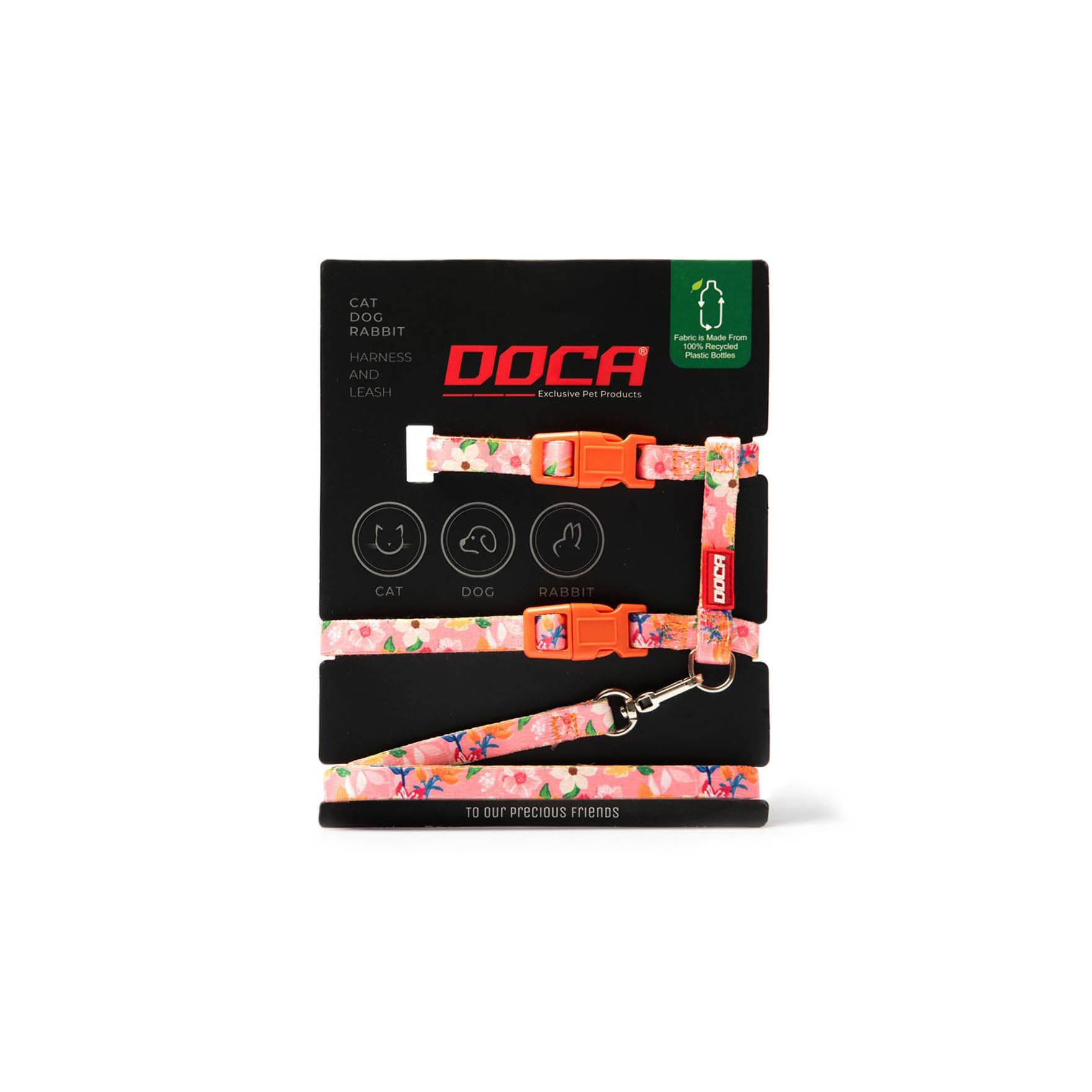 DOCA Premium Spring Desenli Kedi ve Küçük Irk Köpek Göğüs Tasması Standart