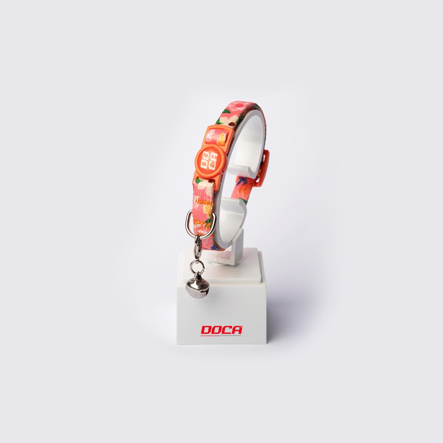 DOCA Premium Spring Desenli Lastikli Soft Kedi Boyun Tasması Standart