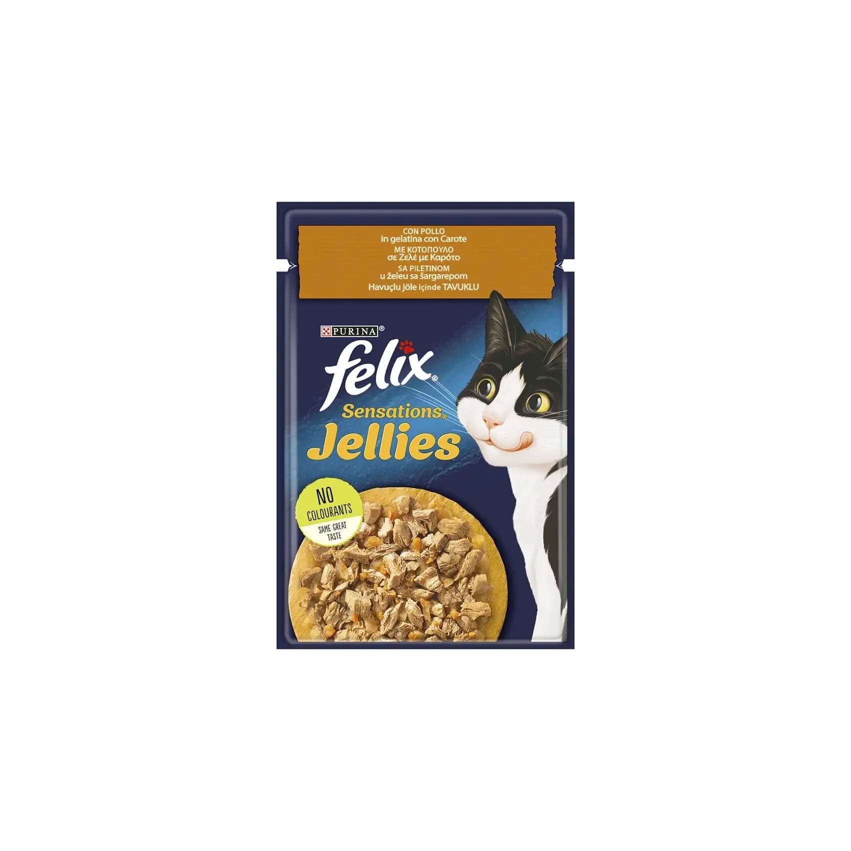 Felix Sensations Tavuklu ve Havuçlu Jöleli Kedi Yaş Maması 85 gr