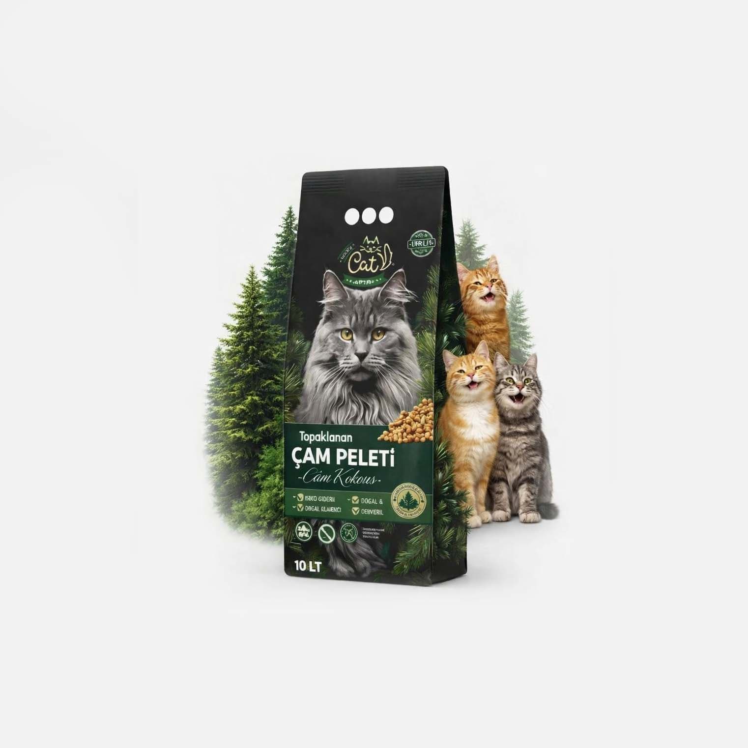 Happy Cat Litter Topaklanan Doğal Çam Peleti Kedi Kumu 10 Litre
