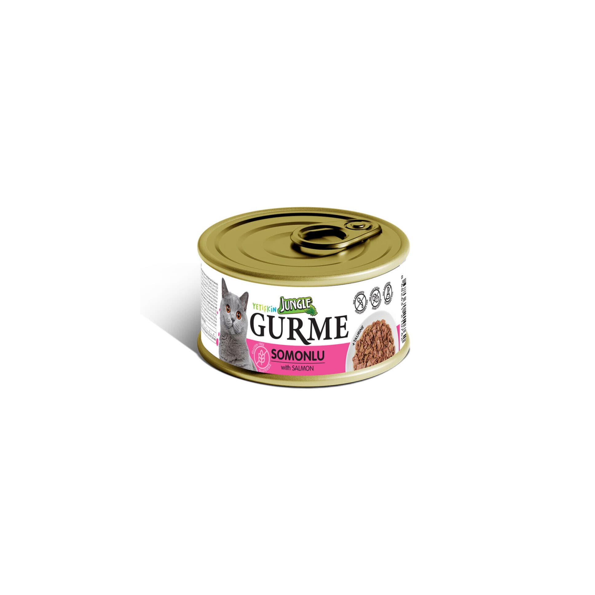 Jungle Gurme Tahılsız Somonlu Yetişkin Kedi Konservesi 85 GR
