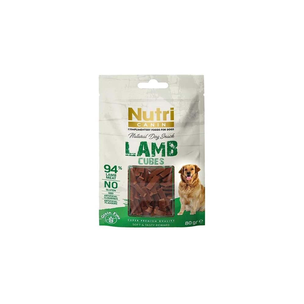 Nutri Canin Lamb Cubes %94 Kuzu Etli Tahılsız Köpek Ödülü 80 Gr