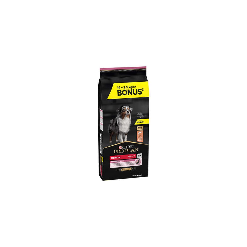 Pro Plan Medium Adult Sensitive Skin Somonlu Orta Irk Yetişkin Köpek Maması 16,5 Kg