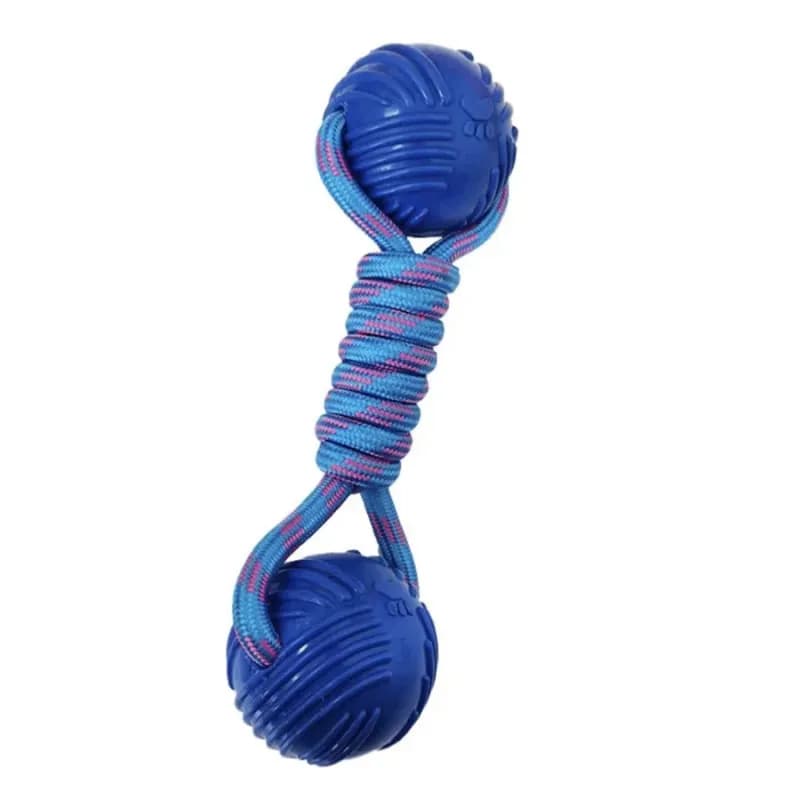 Pet Vogue Dayanıklı İpli Kauçuk Toplu Köpek Çiğneme Oyuncağı 24 cm