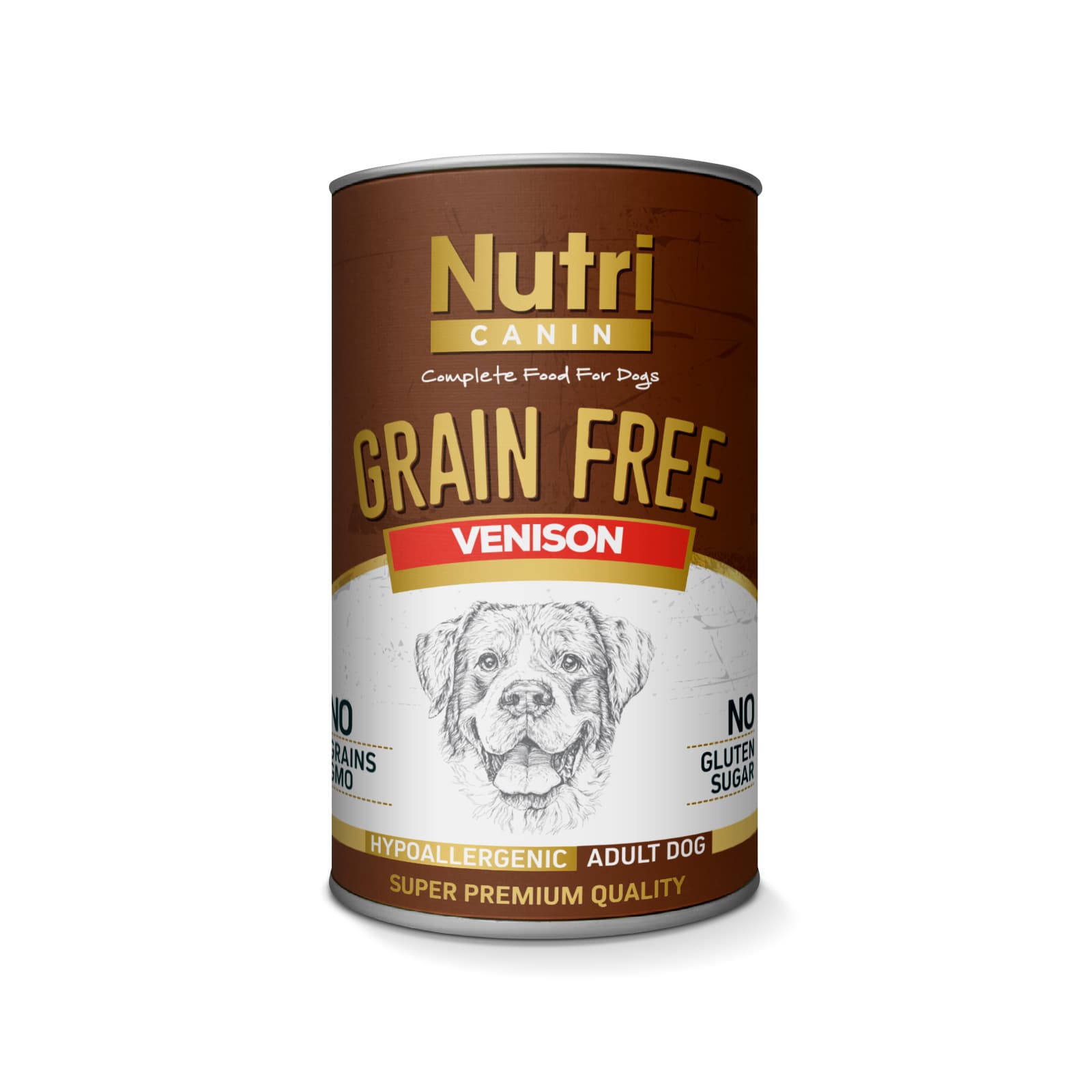 Nutri Canin Geyik Etli Tahılsız Hipoalerjenik Yetişkin Köpek Konservesi 400 gr