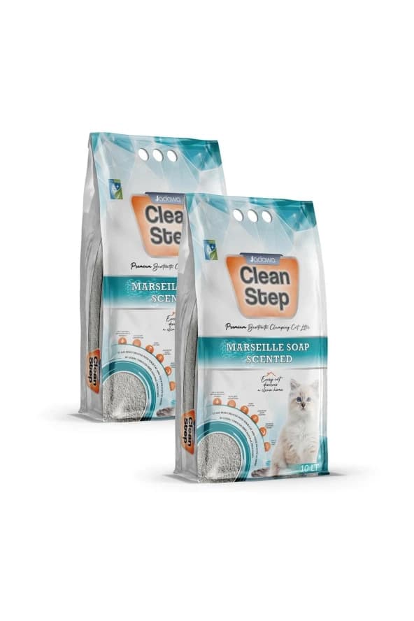 Jadawa Clean Step İnce Tane Marsilya Sabunu Kokulu Bentonit Kedi Kumu 10 Litre