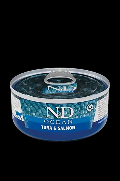 N&D Ocean Tahılsız Ton Balığı ve Somonlu Yetişkin Yaş Kedi Maması 70 Gr