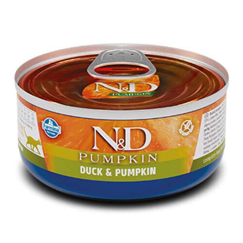 N&D Tahılsız Ördek Etli ve Balkabaklı Yetişkin Yaş Kedi Maması 70 Gr