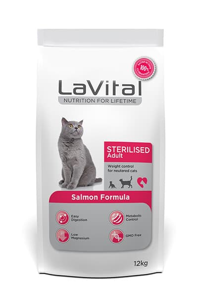 LaVital Somonlu Kısırlaştırılmış Yetişkin Kedi Maması 12 Kg