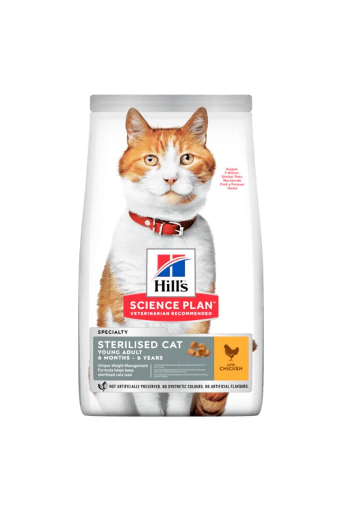 Hill's Young Adult Sterilised Tavuklu Kısırlaştırılmış Yetişkin Kedi Maması 10 Kg