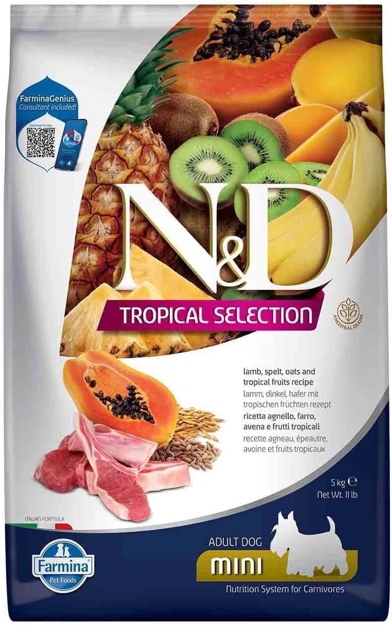 N&D Tropical Selection Kuzu Etli Küçük Irk Köpek Maması 5 Kg