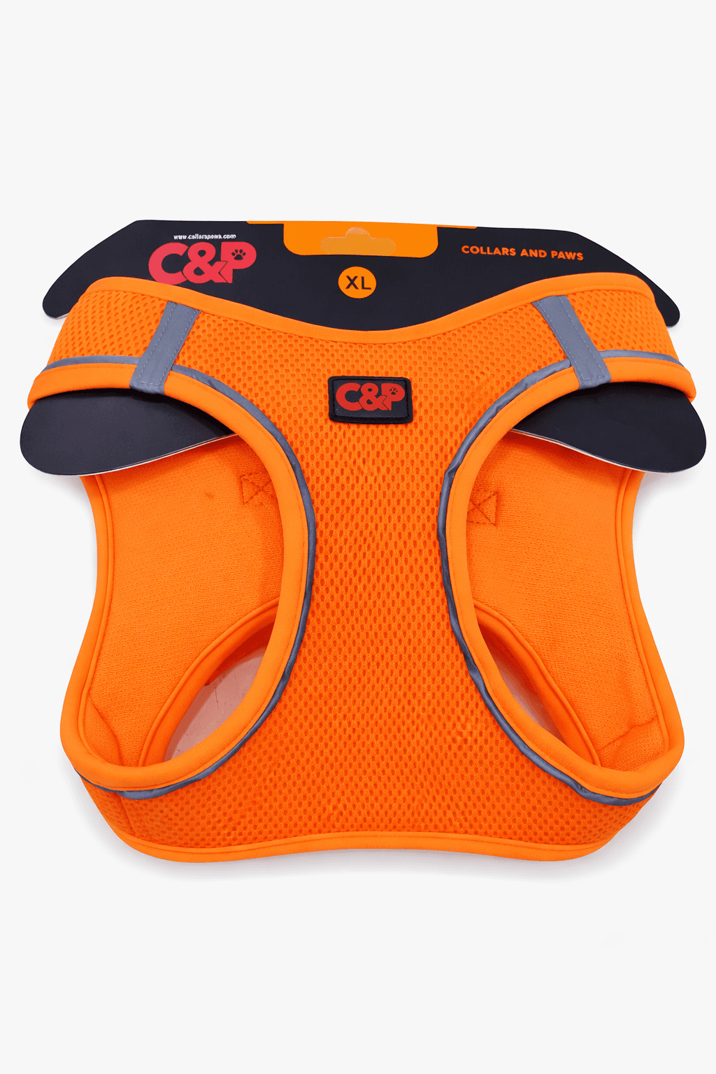 C&P Nefes Alabilir Comfort Köpek Göğüs Yeleği (Air Mesh) XL Beden Neon Turuncu