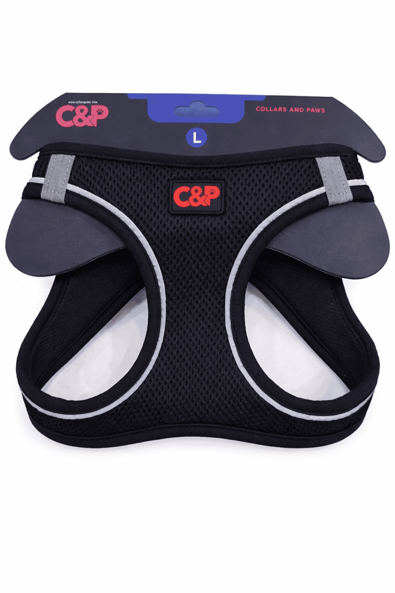 C&P Nefes Alabilir Comfort Köpek Göğüs Yeleği (Air Mesh) L Siyah