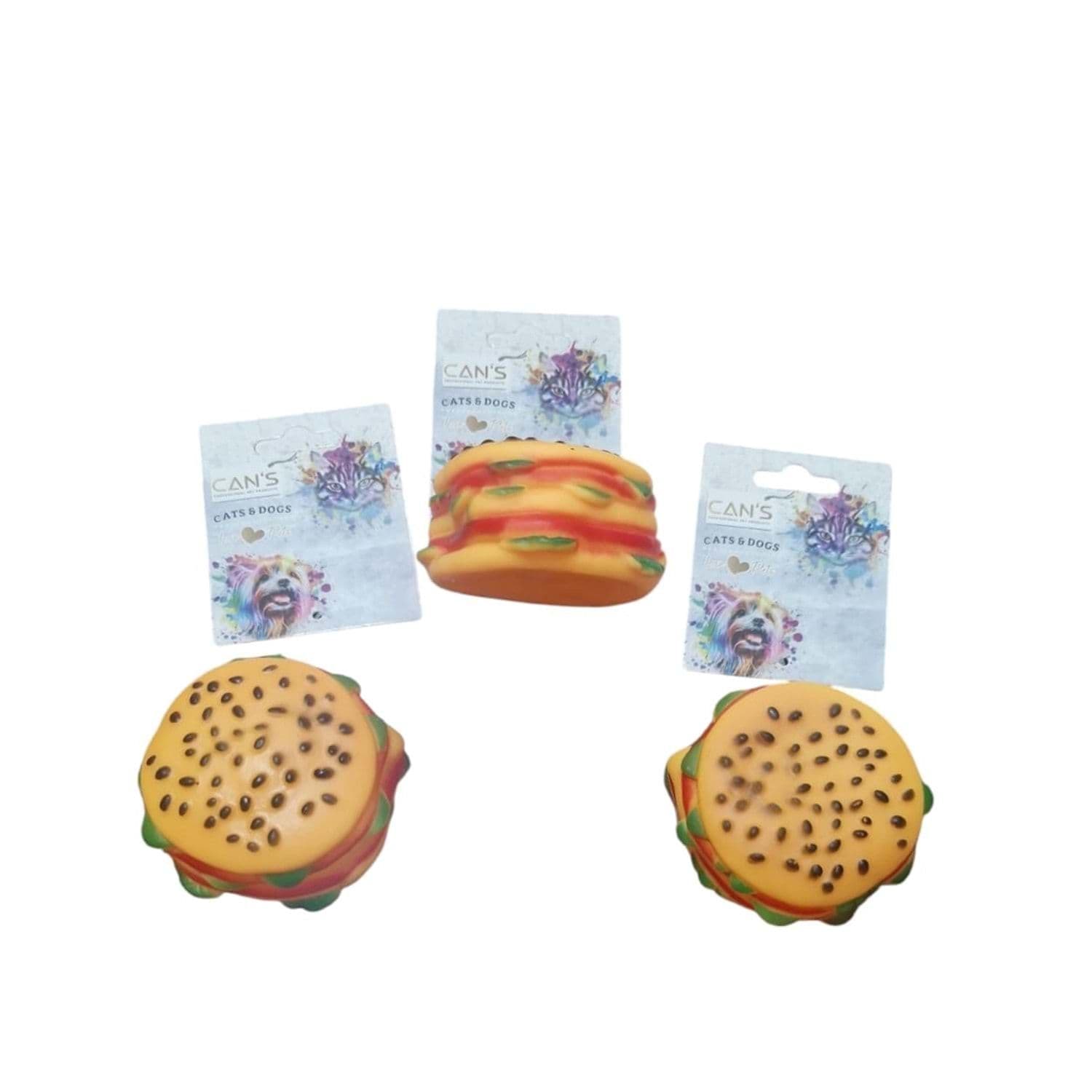 Cans Öten Hamburger Köpek Oyuncağı 7 Cm